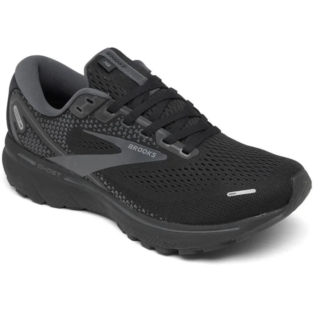 Brooks Womens Ghost 14  Black Performance Trainers Running Shoes Sneakers NWT